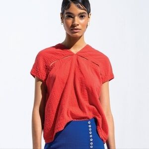 Atelier Delphine Celeste Top in Neon Peach Size XS